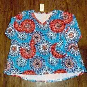 Woman’s colorful blouse long sleeve top C 26W